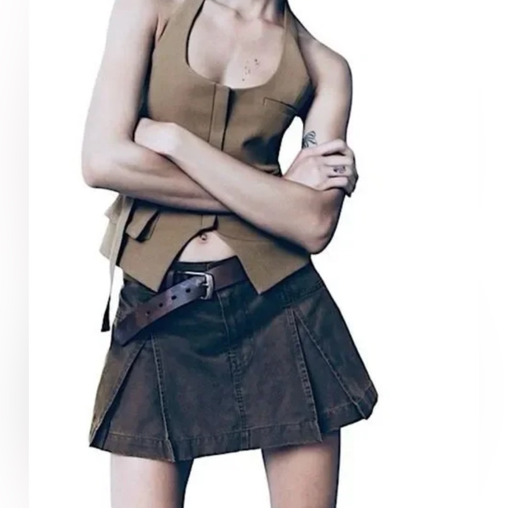 Zara Black and Gray Skirt